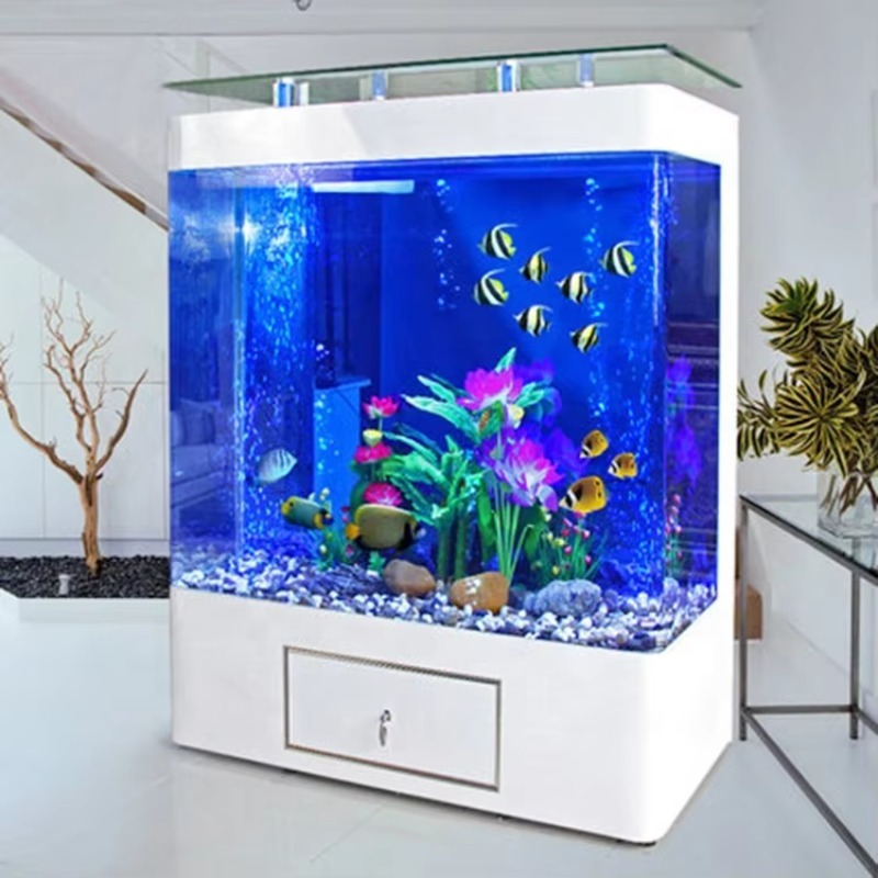 Marine Aquarium Design - 해양 200갤런 유리 어항, 거실/다이닝룸용 모던