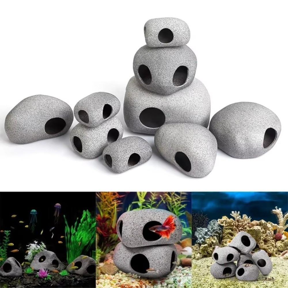 자연스러운 느낌의 자주색 점토 수족관 은신처 바위, 시 - Aquarium Marine Sand 리뷰 및 가격