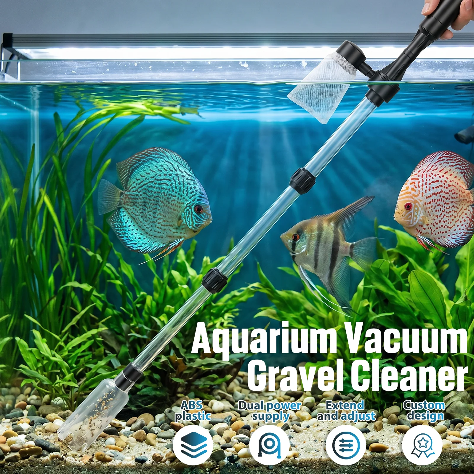 수족관 진공 자갈 청소기 3 in 1 어항 진공청소기  - Aquarium Marine Sand 리뷰 및 가격