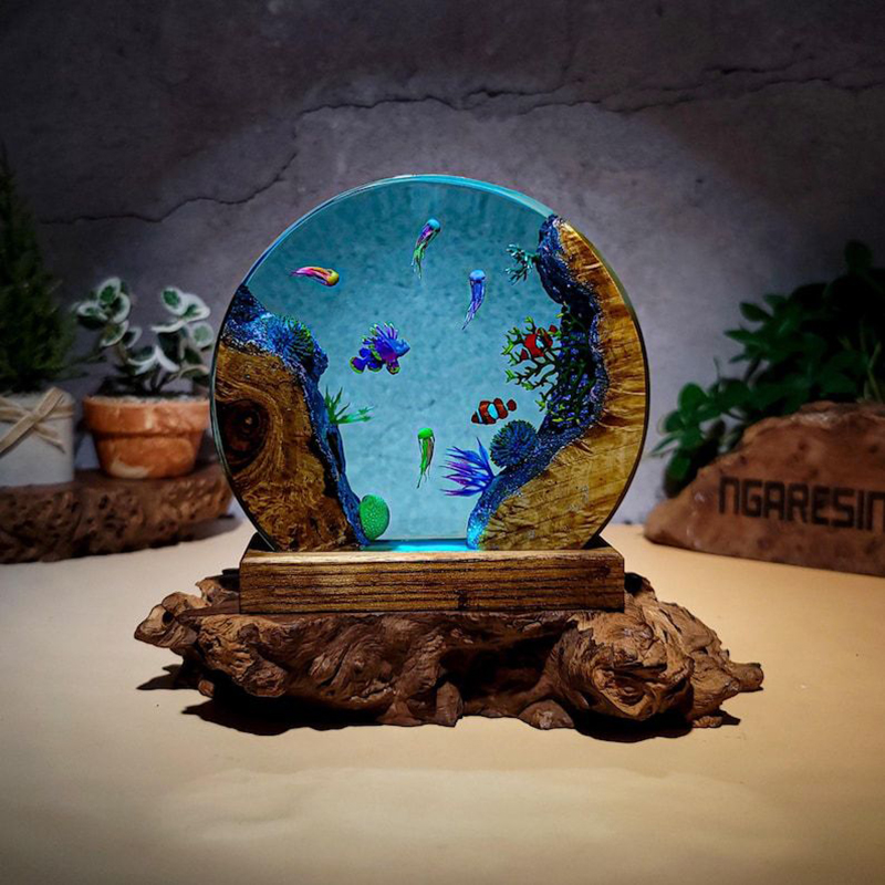 해양 수족관 생물 레진 테이블 램프 창의적인 예술 장식 - Aquarium & Marine Museum Ums 리뷰 및 가격