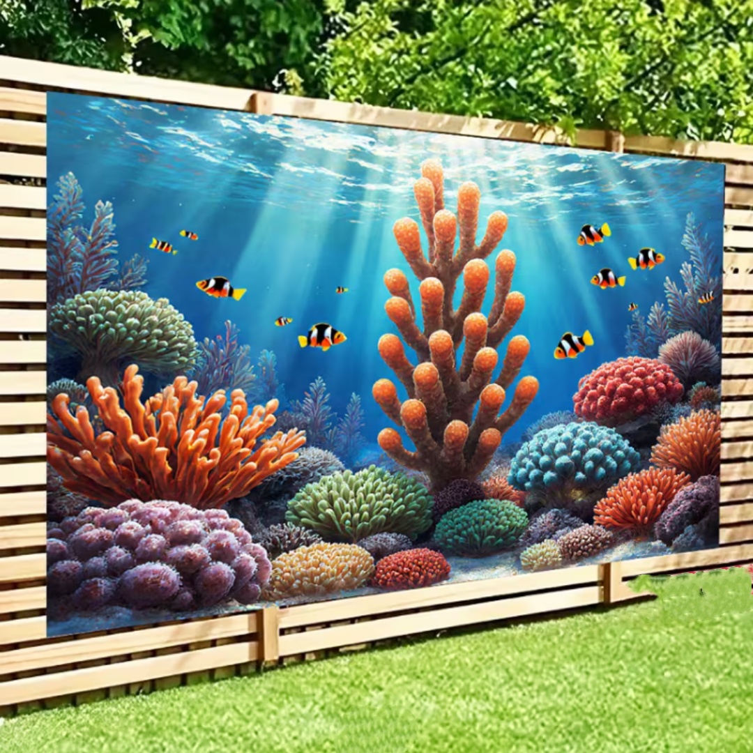 해저 세계 해양 생물 테마 배경 장식 해저 물고기 산호 - Aquarium Marine World 리뷰 및 가격