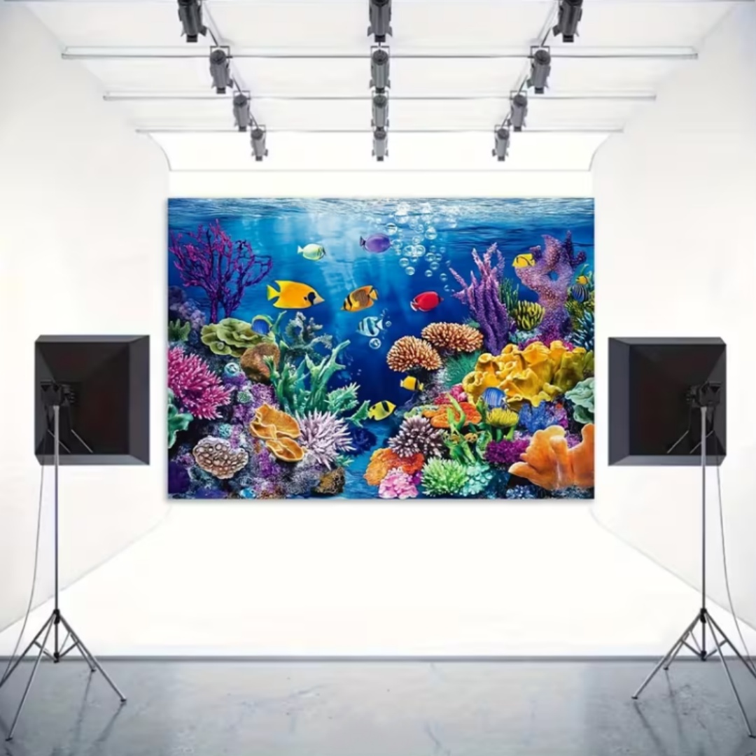 해저 세계 해양 생물 테마 배경 장식 해저 물고기 산호 - Aquarium Marine World 리뷰 및 가격