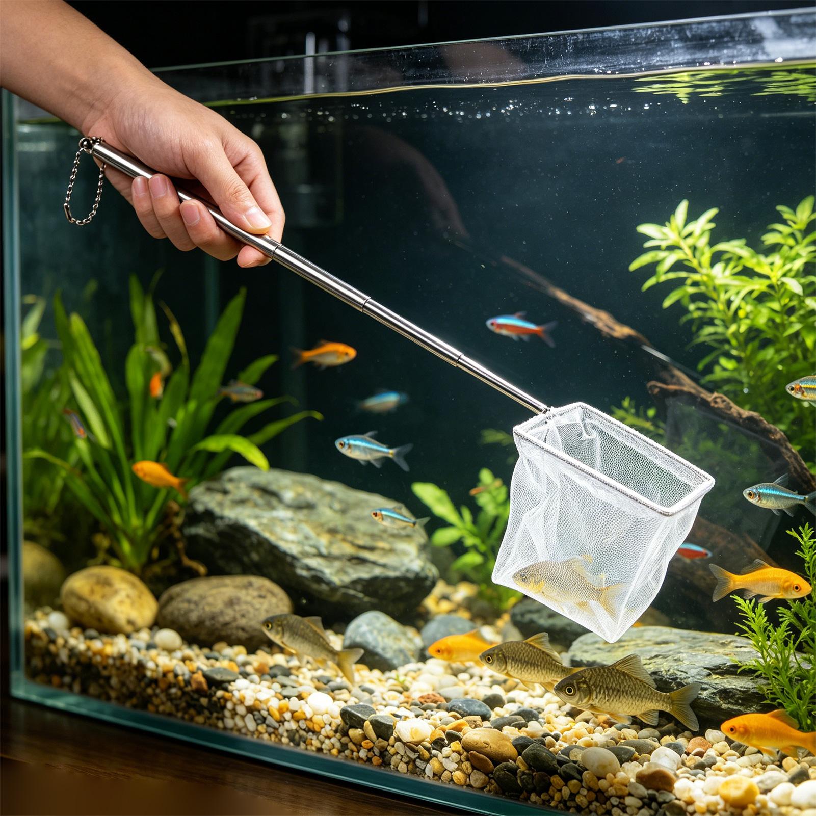 2pcs 작은 물고기 그물망 텔레스코픽 핸들 스테인레스 - Aquarium Marineland 리뷰 및 가격