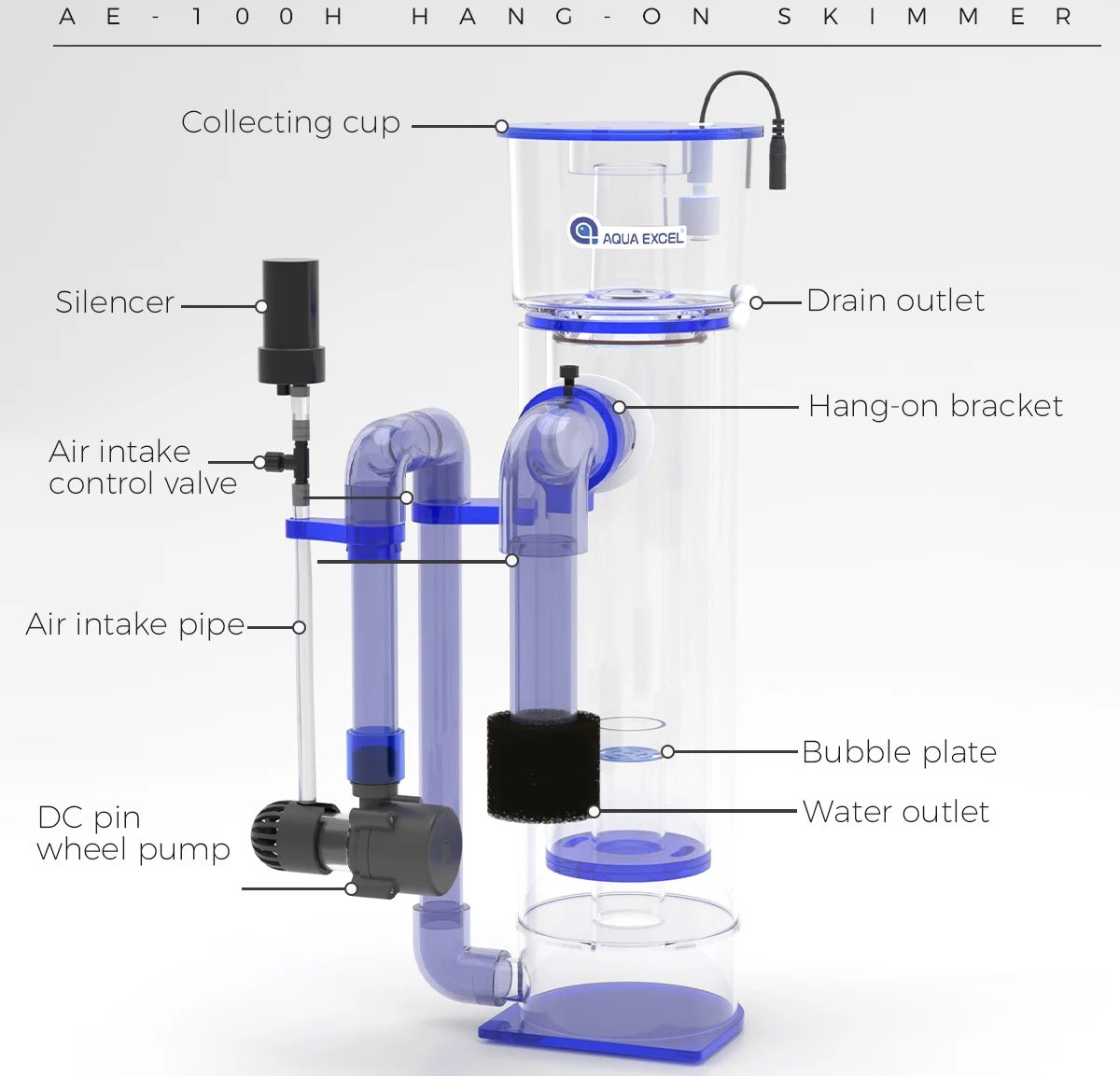 아쿠아 엑셀 AE-75H/100H 걸이형 DC 수족관  - Marine Aquarium Protein Skimmer 리뷰 및 가격