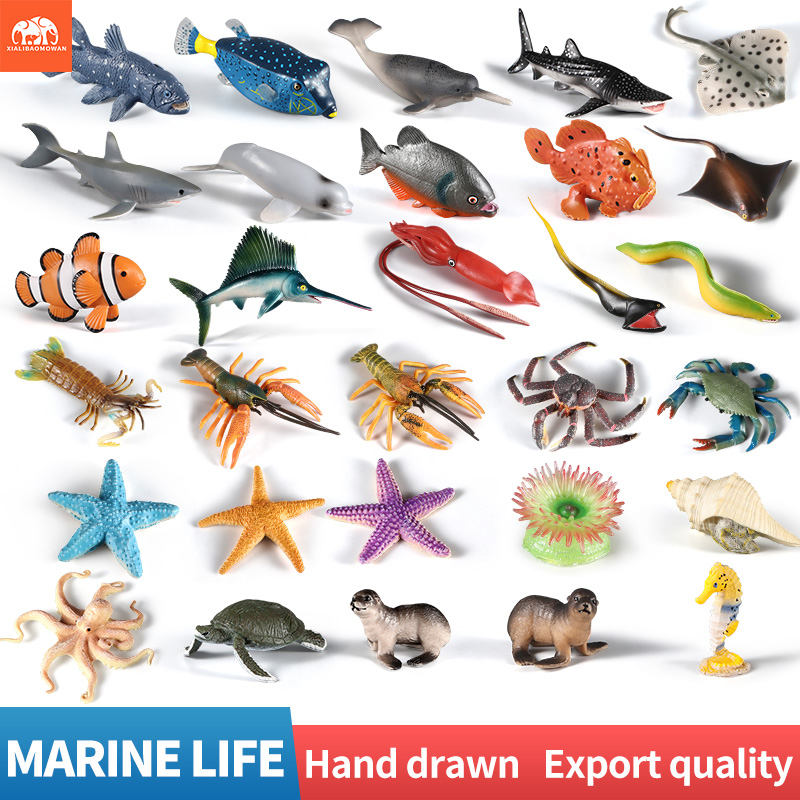 해양 생물 액션 피규어 세트 - 돌고래, 상어, 불가사 - Marine Life Aquariums 리뷰 및 가격